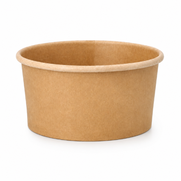 Kubek papierowy na zupę 180 ml kraft fi 98 mm - 25 sztuk