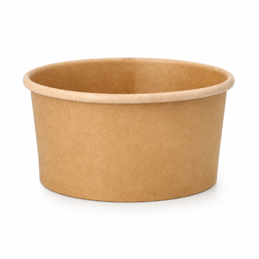 Kubek papierowy na zupę 180 ml kraft fi 98 mm - 25 sztuk