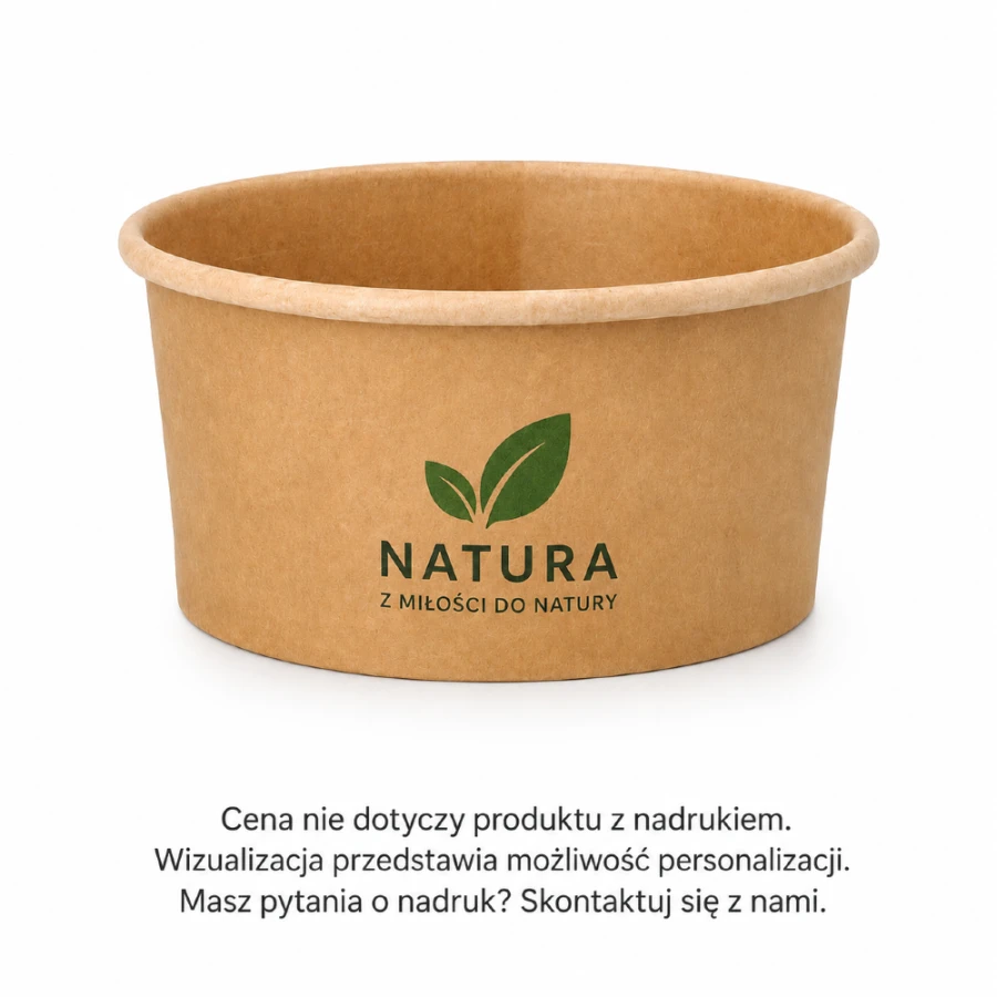 Kubek papierowy na zupę 180 ml kraft fi 98 mm - 25 sztuk