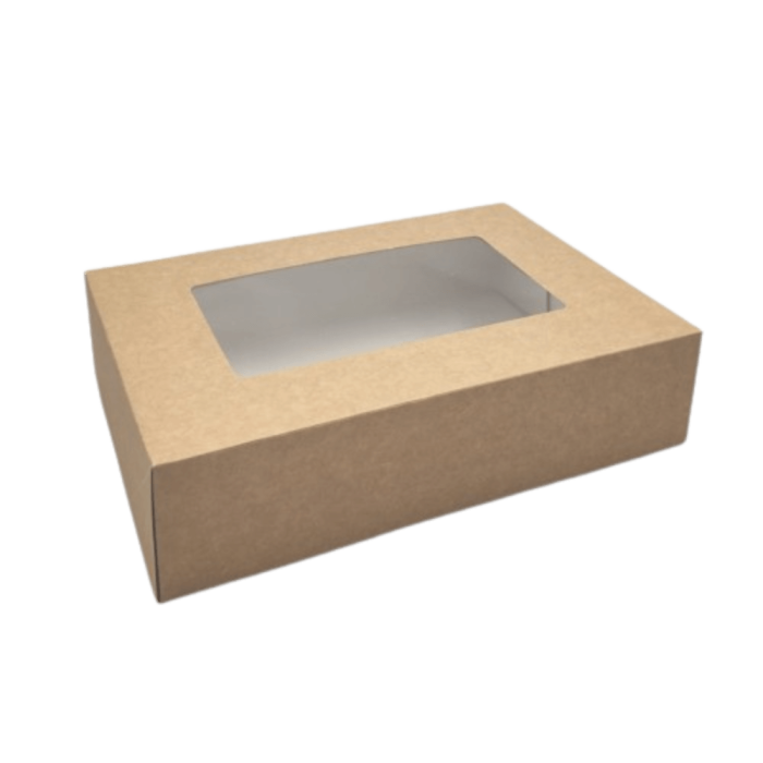 Pudełko papierowe z oknem 19 cm x 13 cm x 5 cm - 50 sztuk