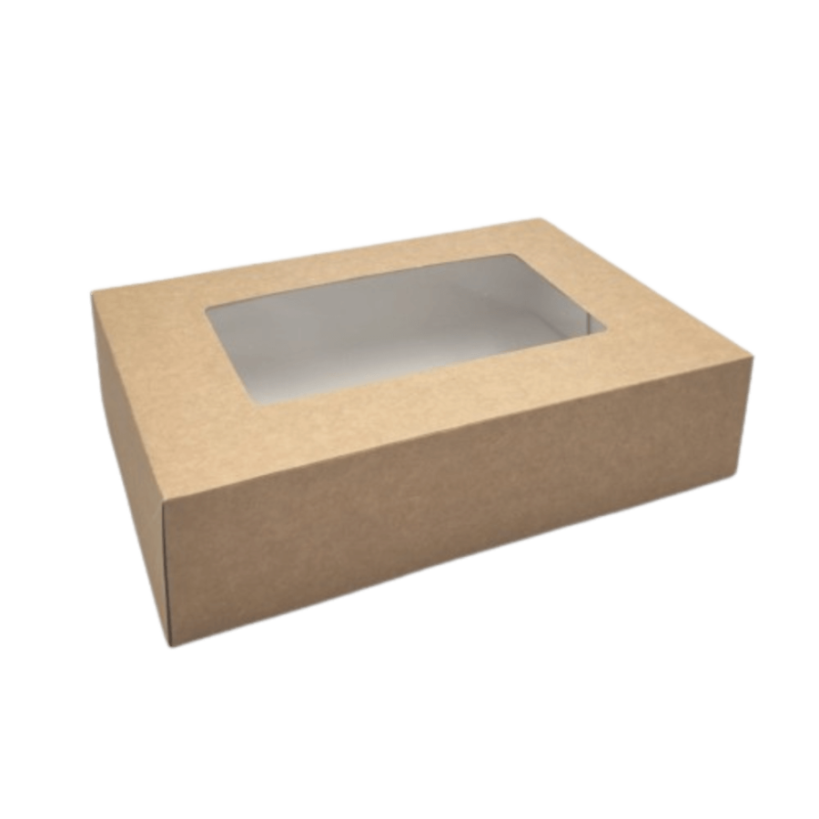 Pudełko papierowe z oknem 19 cm x 13 cm x 5 cm - 50 sztuk