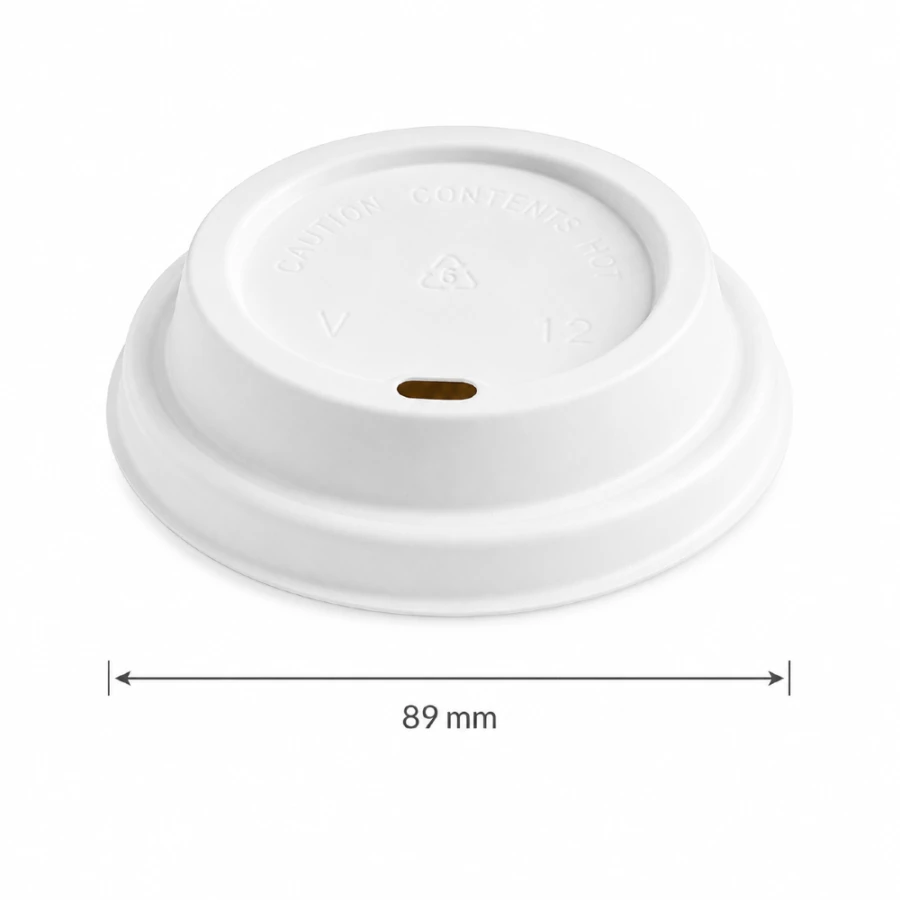 Pokrywka do kubka fi 89 mm z trzciny cukrowej - 50 sztuk