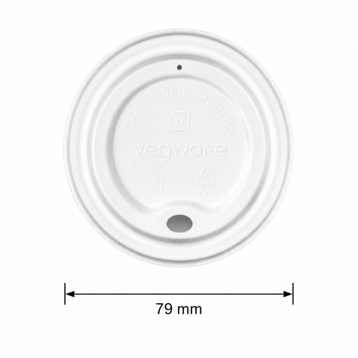 Pokrywka z trzciny cukrowej do kubka fi 79 mm - 50 sztuk