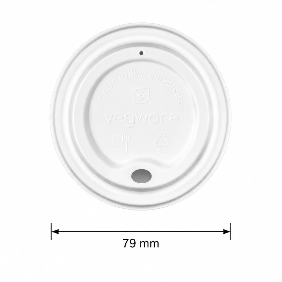 Pokrywka z trzciny cukrowej do kubka fi 79 mm - 50 sztuk