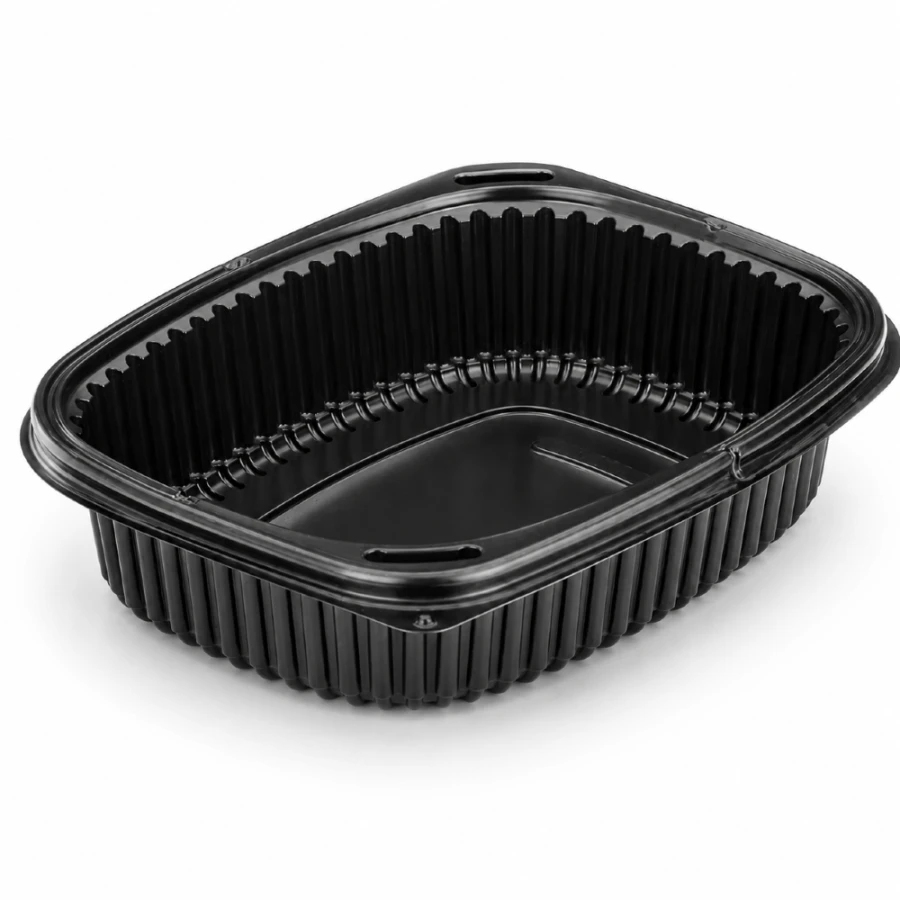 Pojemnik 1000 ml czarny 21,5 x 17 x 5 cm, PP - 40 szt.