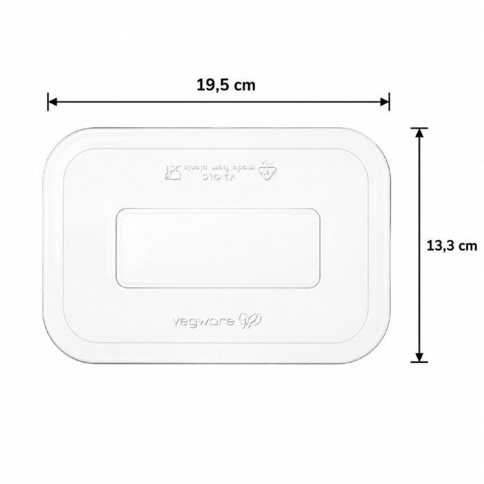 Pokrywka PLA do pojemników 19,5 cm x 13,3 cm - 50 sztuk