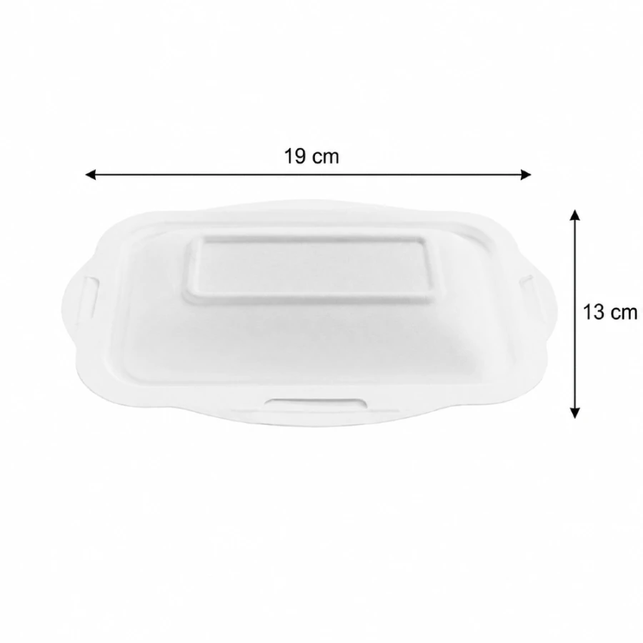 Pokrywka z trzciny cukrowej 19 cm x 13 cm - 50 sztuk