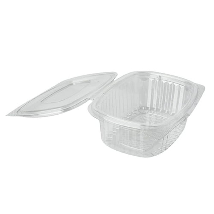 Pojemniki sałatkowy PET z pokrywką owalny 375 ml - 50 sztuk