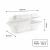 Opakowanie z trzciny cukrowej z pokrywką 1000 ml, 22,8 cm x 15,5 cm x 7,4 cm - 50 sztuk