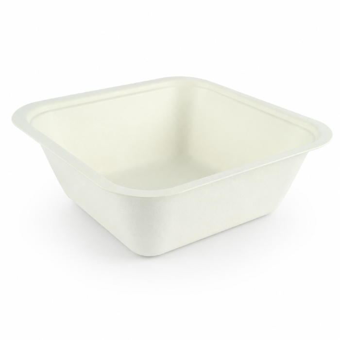 Pojemnik z trzciny cukrowej 1000 ml, 19,5 cm x 18 cm x 6,5 cm - 50 sztuk