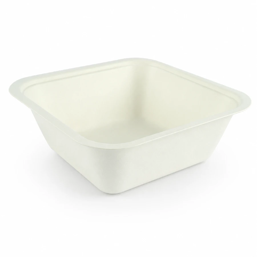 Pojemnik z trzciny cukrowej 1000 ml, 19,5 cm x 18 cm x 6,5 cm - 50 sztuk