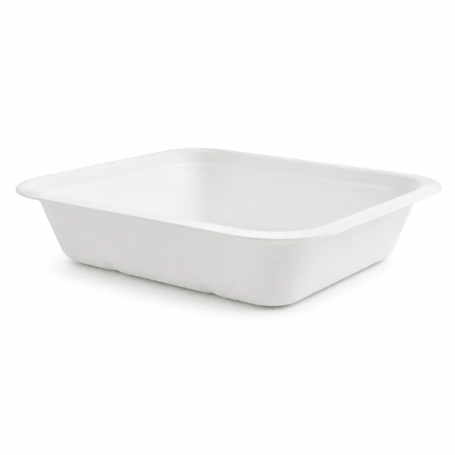 Pojemnik z trzciny cukrowej 650 ml, 19,5 cm x 18 cm x 4,3 cm - 50 sztuk