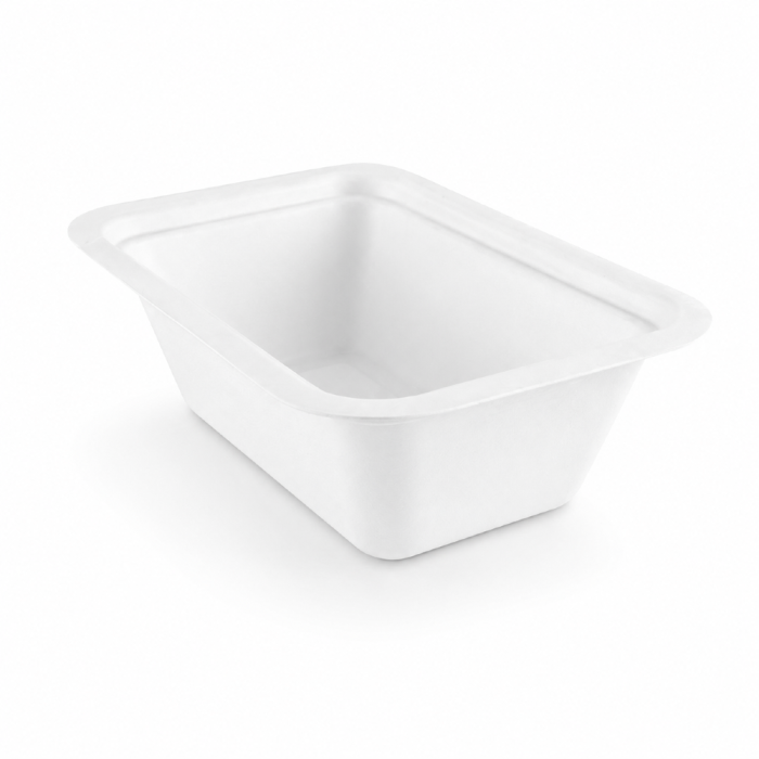 Pojemnik z trzciny cukrowej 650 ml, 19 cm x 13 cm x 6 cm - 50 sztuk