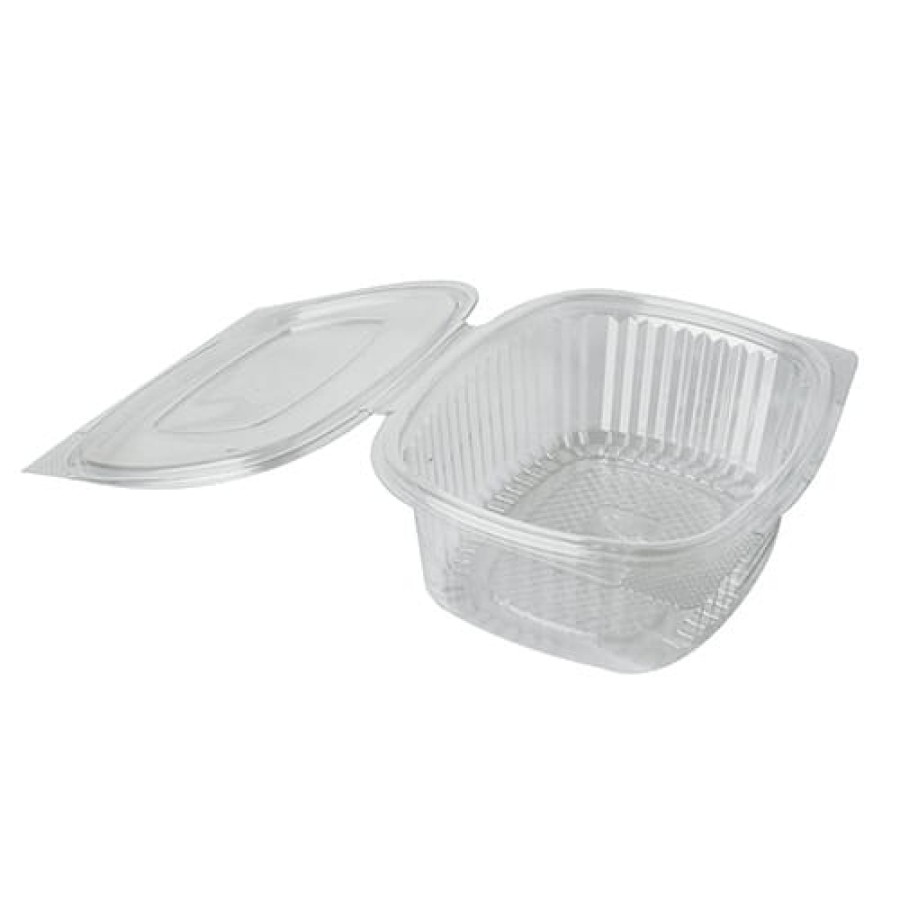 Pojemnik sałatkowy PET z pokrywką owalny 750 ml - 50 sztuk
