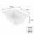 Pojemnik z trzciny cukrowej 650 ml, 19 cm x 13 cm x 6 cm - 50 sztuk