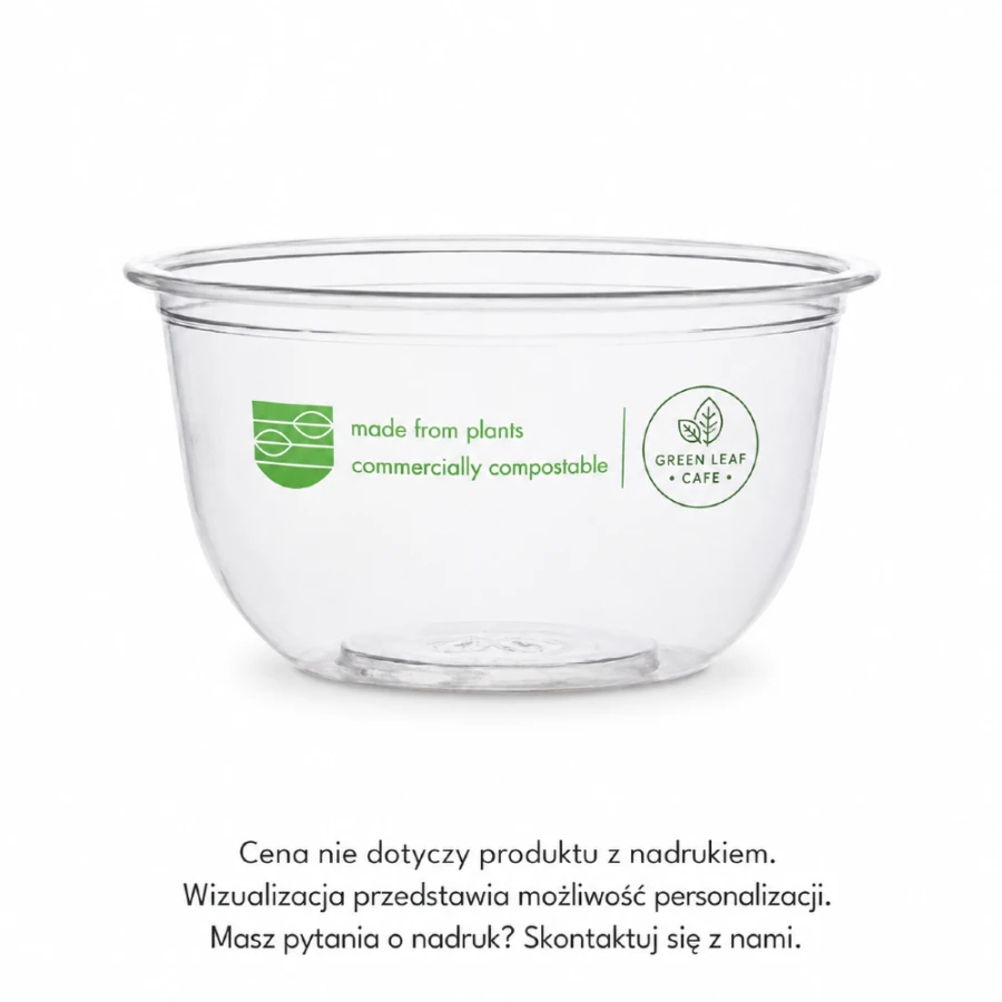Pojemnik okrągły PLA 250 ml fi 96 mm - 50 sztuk