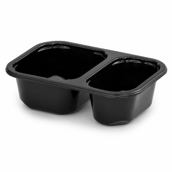 Pojemnik czarny T-2 do zgrzewu 160 x 112 x 45 mm- PREMIUM, PP - 528 szt.