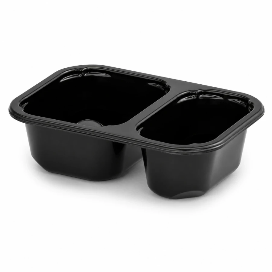 Pojemnik czarny T-2 do zgrzewu 160 x 112 x 45 mm- PREMIUM, PP - 528 szt.