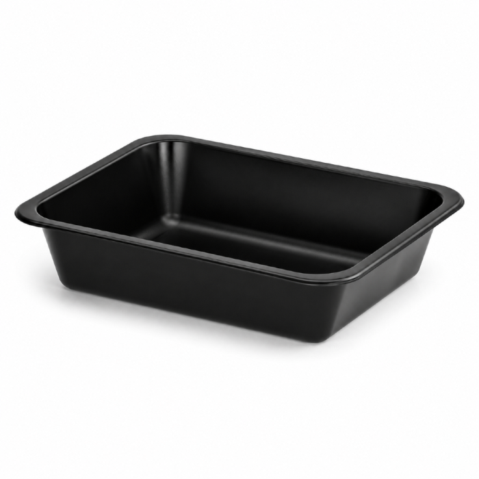 Pojemnik czarny T-1 do zgrzewu 227 x 178 x 50 mm - PREMIUM, PP - 50 szt.