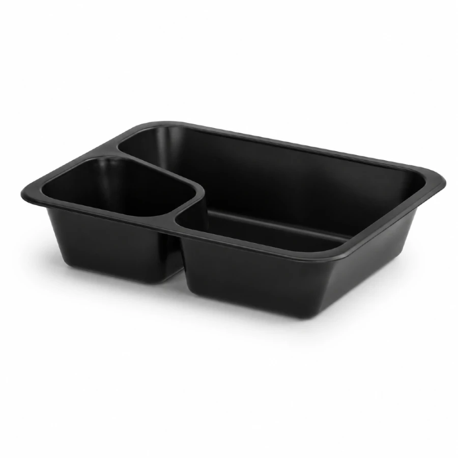 Pojemnik czarny COLT do zgrzewu 227 x 178 x 50 mm - PREMIUM, PP - 50 szt