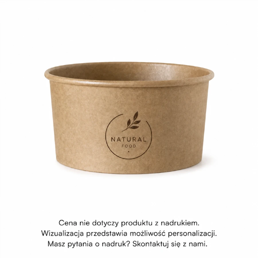 Pojemnik papierowy, okrągły, fi 149 mm, 1000 ml - 50 sztuk
