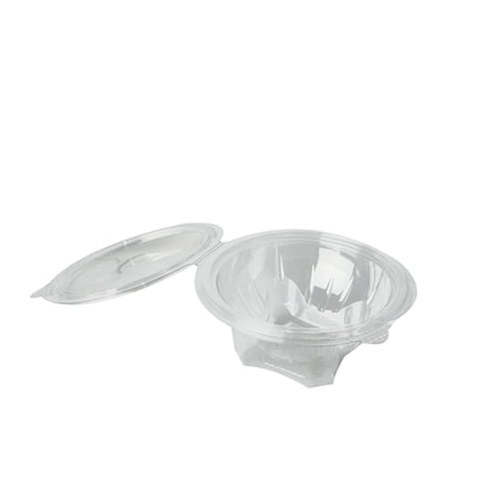 Pojemnik sałatkowy z pokrywka okrągły PET 500 ml - 50 sztuk