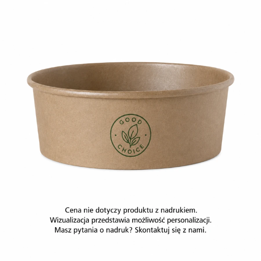 Pojemnik papierowy, okrągły, fi 149 mm, 500 ml - 50 sztuk