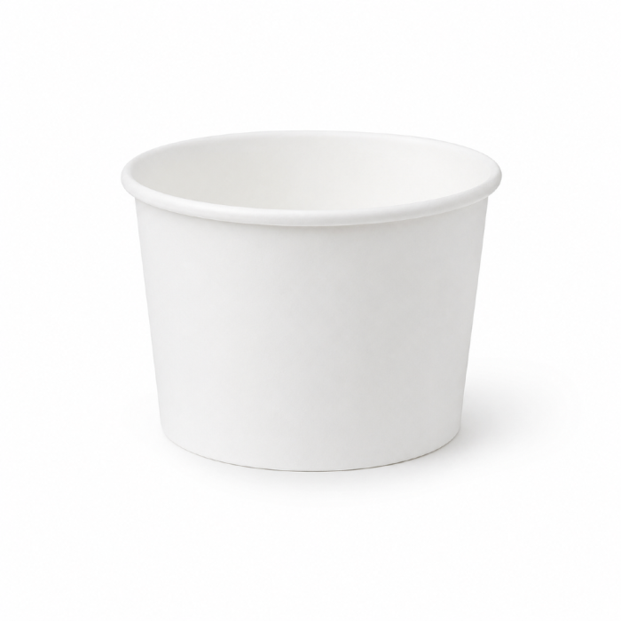 Miseczka papierowa biała 130 ml, fi 72 mm - 25 sztuk