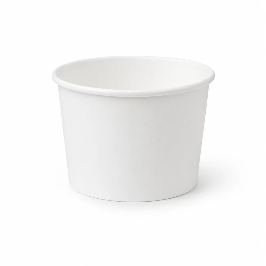 Miseczka papierowa biała 130 ml, fi 72 mm - 25 sztuk