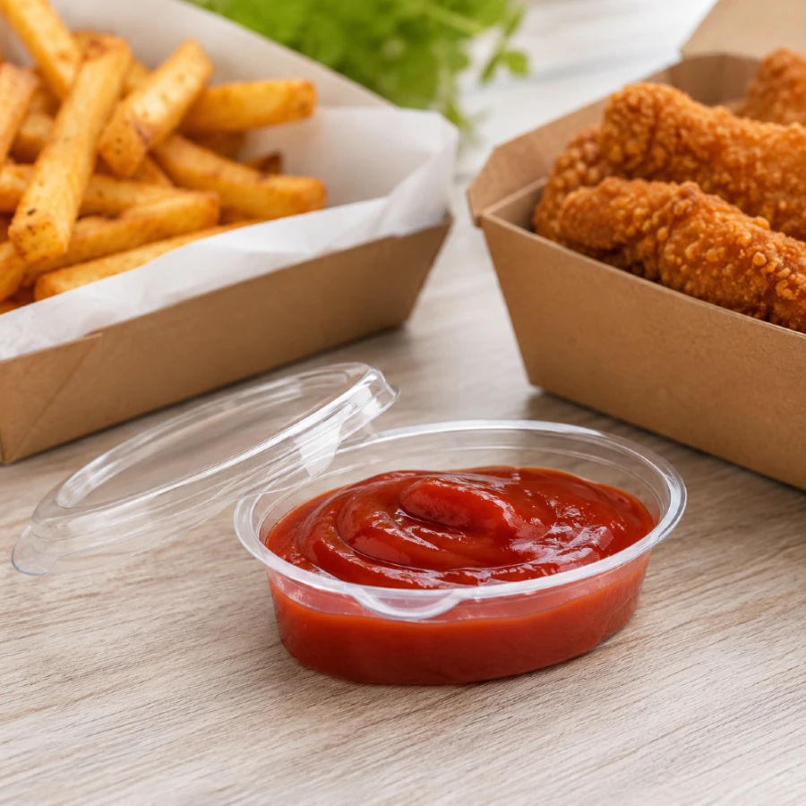 Pojemnik dressingowy z pokrywką 30 ml - 100 sztuk