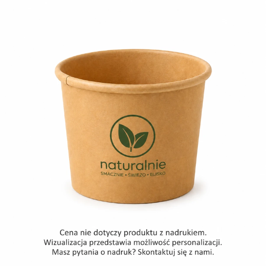 Pojemnik papierowy Kraft 60 ml fi 6 cm - 50 sztuk