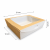 Pudełko do sushi Sushi Box z okienkiem biało-brązowy KRAFT, 21 x 16 x 4,5 cm - 40 szt.