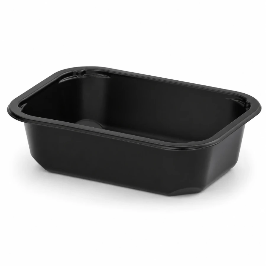Pojemnik czarny T-1 do zgrzewu 160 x 112 x 45 mm- PREMIUM, PP - 528 szt.