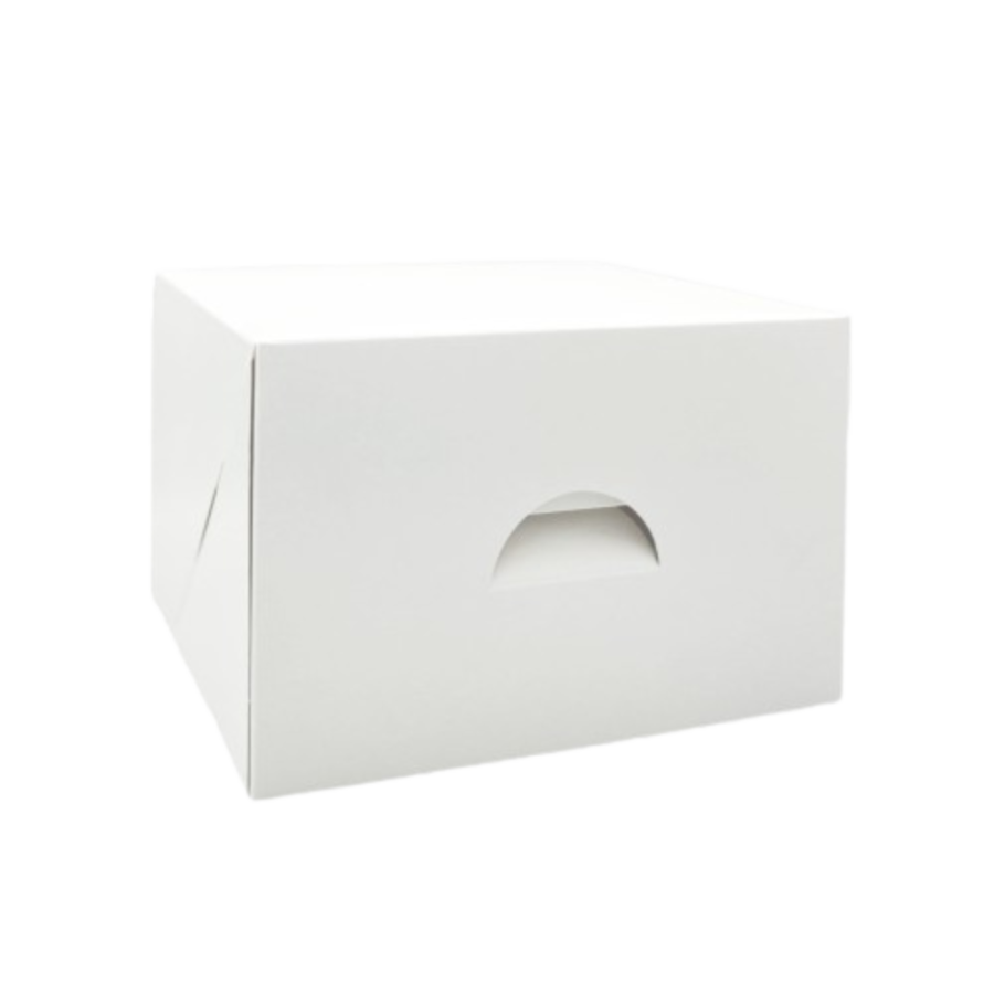 Pudełko na ciasto klejone z pokrywą 14 cm x 14 cm x 9 cm - 100 sztuk