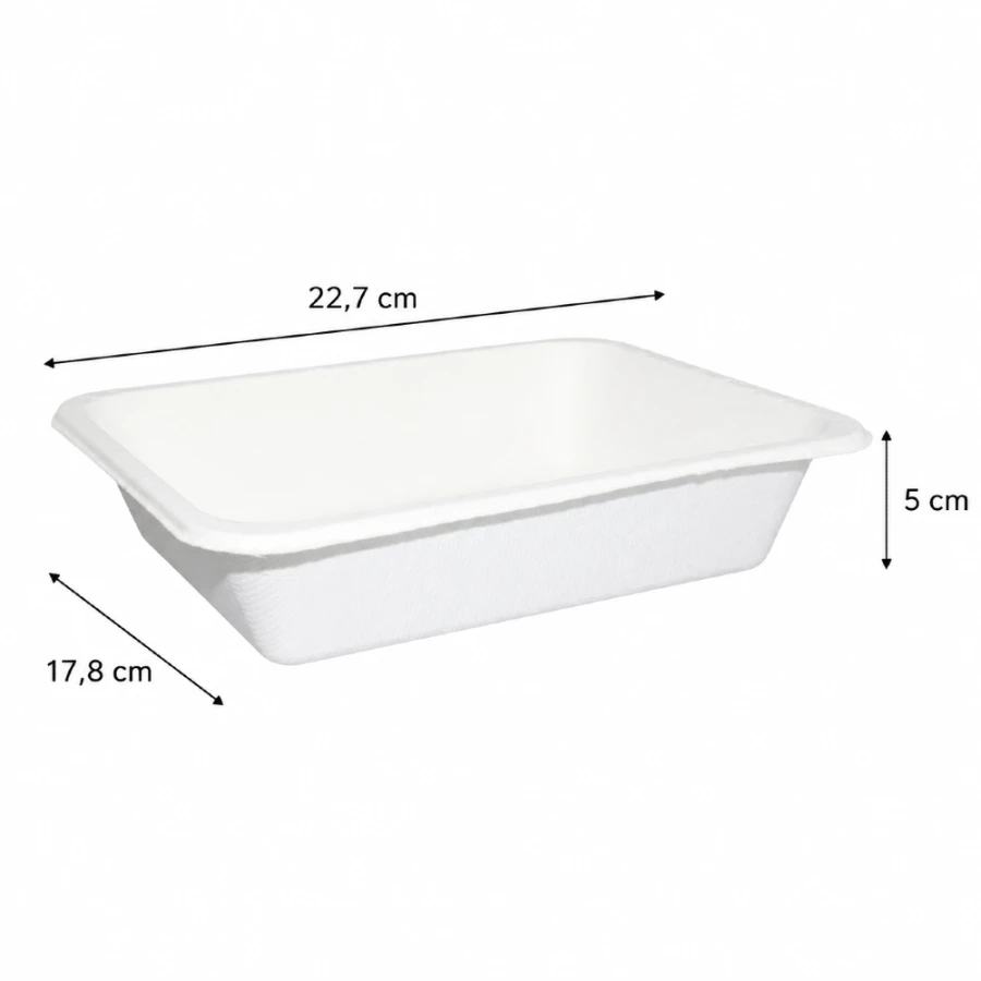 Pojemnik do zgrzewania 22,7 cm x 17,8 cm x 5 cm - 50 sztuk