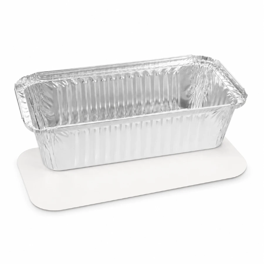 Pojemniki aluminiowe z pokrywkami z tektury 1000 ml - 10 sztuk