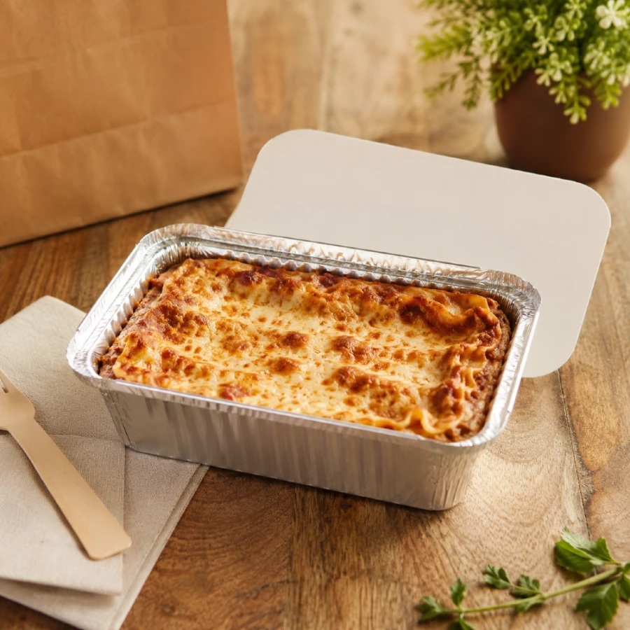 Pojemniki aluminiowe z pokrywkami z tektury 1000 ml - 10 sztuk