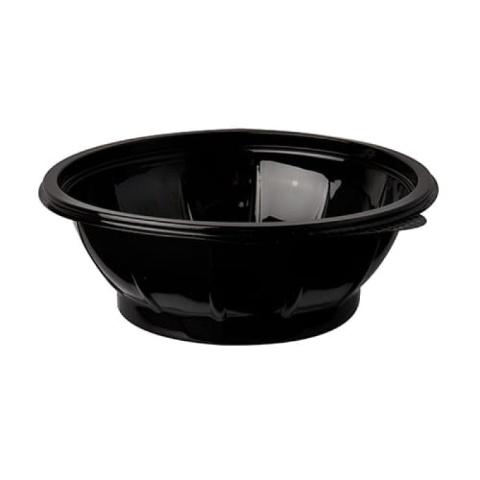 Pojemnik na sałatkę okrągły czarny PET 600 ml - 50 sztuk