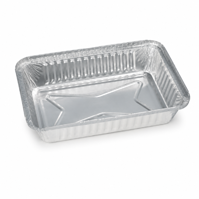 Pojemniki aluminiowe z pokrywkami z tektury 800 ml - 10 sztuk