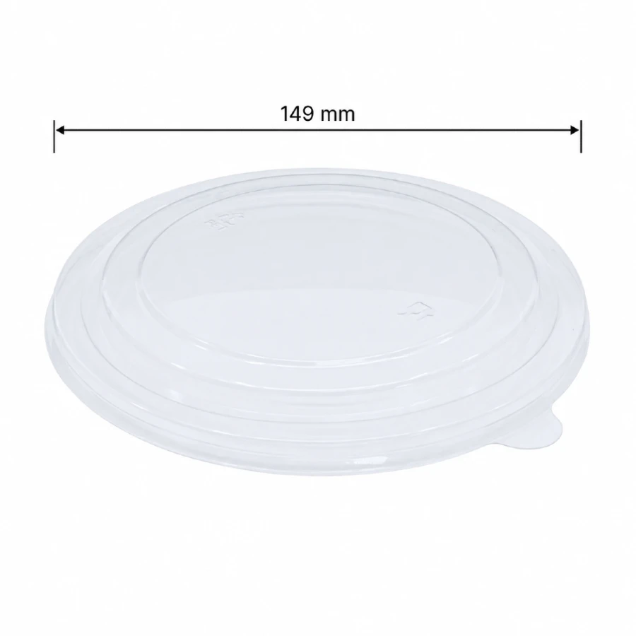 Pokrywka z rPET do okrągłego pojemnika, fi 149 mm, 500-1000 ml - 50 sztuk