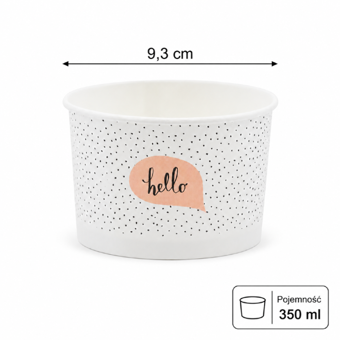 Miska papierowa, okrągła, fi 93 mm, 350 ml - 30 sztuk