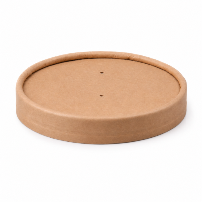 Pokrywka papierowa do pojemnika kraft, fi 110 mm, 770 ml - 25 sztuk