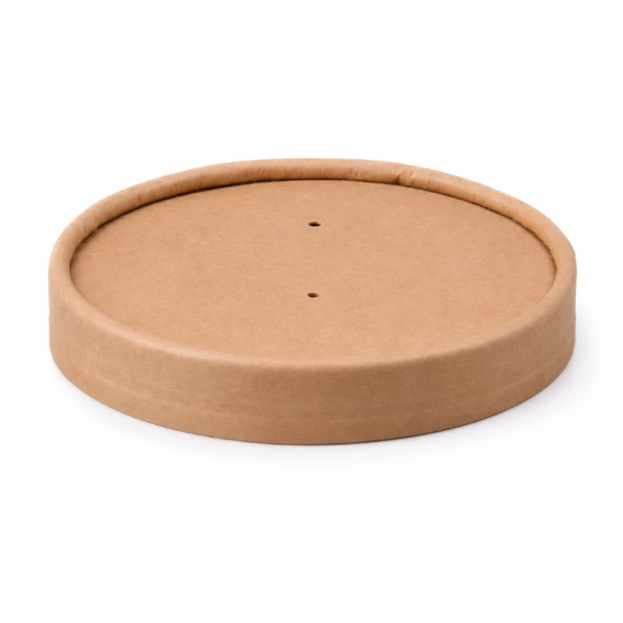Pokrywka papierowa do pojemnika kraft, fi 110 mm, 770 ml - 25 sztuk