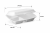Opakowanie ze styropianu z pokrywką 3-dzielne Menubox XPS 20,5 cm x 24 cm x 6,5 cm - 125 sztuk