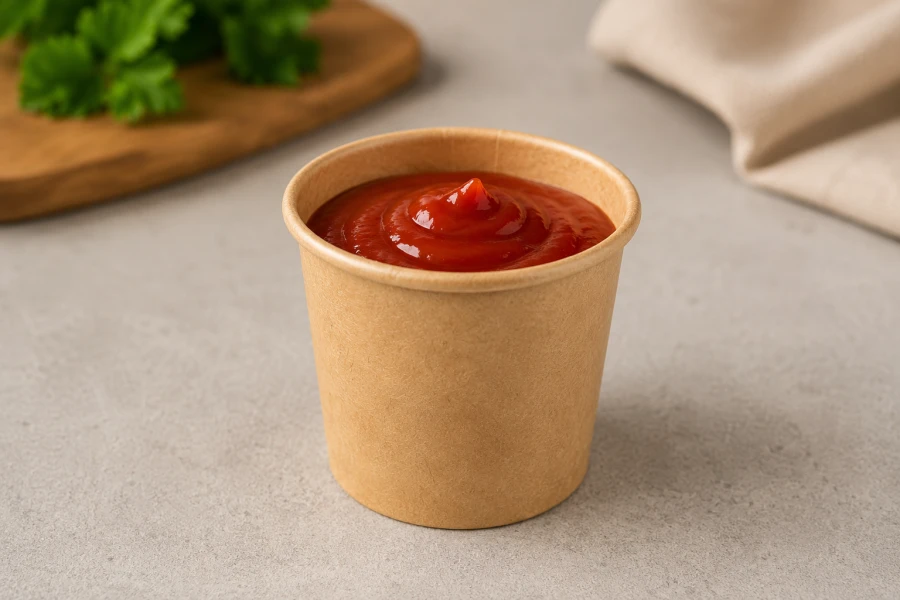 Pojemnik papierowy 90 ml kraft fi 60 mm - 50 sztuk