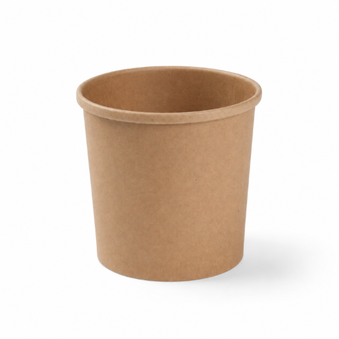 Pojemnik papierowy na zupy kraft, fi 110 mm, 770 ml - 25 sztuk