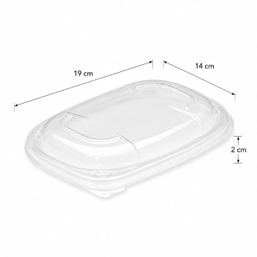 Pokrywka z PP do pojemnika - 19 cm x 14 cm x 2 cm - 20 sztuk