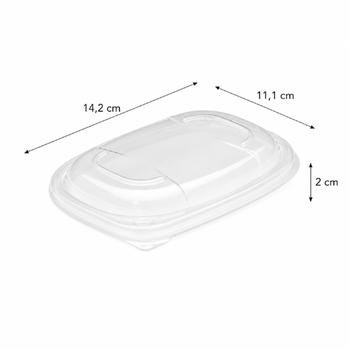 Pokrywka z PP do pojemnika - 14,2 cm x 11,1 cm x 2 cm - 20 sztuk