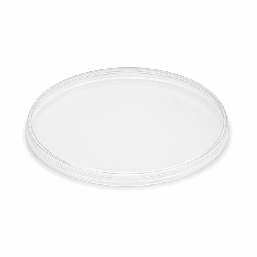 Pokrywka przezroczysta z PP do pojemnika, fi 125 mm - 50 sztuk