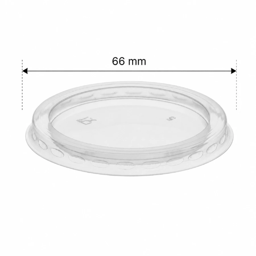 Pokrywka do pojemników do sosów fi 66 mm, PP - 100 szt.